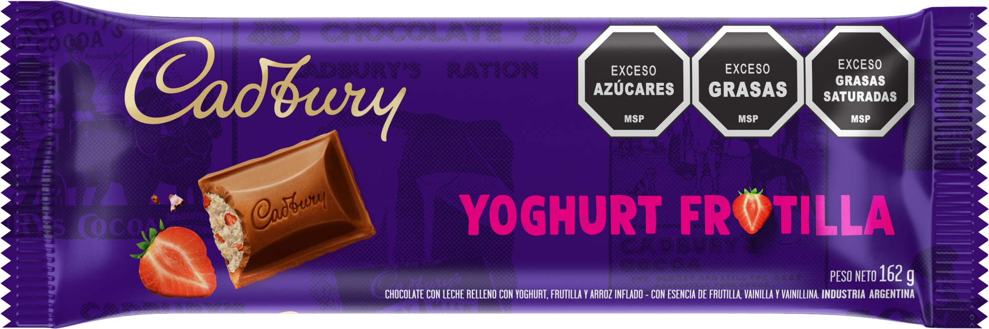 Cadbury Yoghurt Frutilla 162g - Nerilan Uruguay